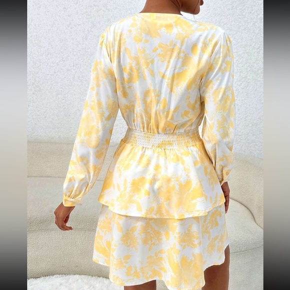 Boho floral print t shirred waist dress - Picture 9 of 13